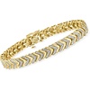 image:imageRossSimons 100 ct tw Diamond ChevronLink Bracelet in 18kt Gold Over Sterling 7 inches