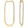 image:imageRossSimons 100 ct tw Diamond InsideOutside Paper Clip Link Hoop Earrings in 14kt Yellow Gold