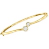 image:imageRossSimons 100 ct tw LabGrown Diamond 2Stone Bypass Bangle Bracelet in 18kt Gold Over Sterling 7 inches