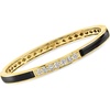 image:imageRossSimons 100 ct tw LabGrown Diamond Bangle Bracelet With Black Enamel in 18kt Gold Over Sterling 7 inches