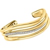 image:imageRossSimons 100 ct tw LabGrown Diamond MultiRow Wave Cuff Bracelet in 18kt Gold Over SterlingDiamond