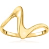 image:imageRossSimons 10kt Yellow Gold Curved Swirl RingNo Gemstone