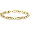 image:imageRossSimons 10kt Yellow Gold Twisted DoubleOval Link Braceletno gemstone