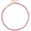 image:imageRossSimons 1200 ct tw Pink Tourmaline Bead Anklet in 18kt Gold Over Sterling 9 inches