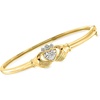 image:imageRossSimons 121 ct tw LabGrown Diamond Claddagh Bangle Bracelet in 18kt Gold Over Sterling 7 inches