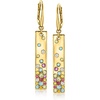 image:imageRossSimons 130 ct tw Scattered MultiGemstone Bar Drop Earrings in 18kt Gold Over Sterling