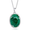 image:imageRossSimons 1300 Carat Emerald Pendant Necklace in Sterling SilverEmerald