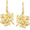 image:imageRossSimons 137 ct tw MultiGemstone Leaf Drop Earrings With LabGrown Diamonds in 18kt Gold Over Sterling