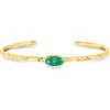 image:imageRossSimons 140 Carat Emerald Hammered Cuff Bracelet in 18kt Gold Over SterlingEmerald