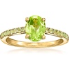 image:imageRossSimons 140 ct tw Peridot Birthstone Ring in 18kt Gold Over SterlingPeridot