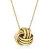 image:imageRossSimons 14kt Yellow Gold Love Knot Pendant NecklaceNo Gemstone
