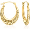 image:imageRossSimons 14kt Yellow Gold Small Greek Key Hoop Earrings