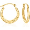 image:imageRossSimons 14kt Yellow Gold Small Roped Hoop Earrings