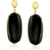 image:imageRossSimons 14kt Yellow GoldPlated Drop Earrings With Simulated Onyx