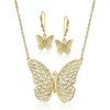 image:imageRossSimons 14kt Yellow GoldPlated Jewelry Set Butterfly Drop Earrings and Necklace 18 inches
