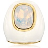 image:imageRossSimons 14kt Yellow GoldPlated Ring With Simulated Opal and White EnamelNo Gemstone