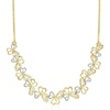 image:imageRossSimons 150 ct tw Diamond Floral Necklace in 18kt Gold Over SterlingDiamond