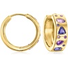 image:imageRossSimons 175 ct tw MultiGemstone Hoop Earrings in 18kt Gold Over Sterling