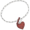 image:imageRossSimons 180 ct tw Garnet Heart Paper Clip Link Toggle Bracelet in Sterling SilverGarnet