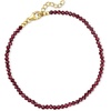 image:imageRossSimons 1800 ct tw Garnet Bead Anklet With 18kt Gold Over Sterling 9 inches