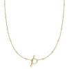 image:imageRossSimons 18kt Gold Over Sterling BeadStation Toggle NecklaceNo Gemstone