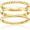 image:imageRossSimons 18kt Gold Over Sterling Jewelry Set 3 Stackable RingsNo Gemstone