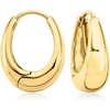 image:imageRossSimons 18kt Gold Over Sterling Oval Hoop Earrings