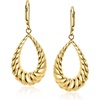 image:imageRossSimons 18kt Gold Over Sterling Twisted Teardrop Earrings