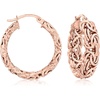 image:imageRossSimons 18kt Rose Gold Over Sterling Small Byzantine Hoop Earrings