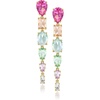 image:imageRossSimons 18kt Yellow GoldPlated Drop Earrings With Simulated Multicolored Gemstones and 50 ct tw Czs