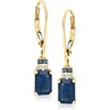 image:imageRossSimons 190 ct tw Sapphire Drop Earrings With Diamonds in 14kt Yellow Gold
