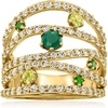 image:imageRossSimons 200 ct tw MultiGemstone Highway Ring in 18kt Gold Over SterlingDiopside