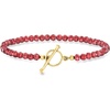 image:imageRossSimons 2000 ct tw Garnet Bead CharmCompatible Toggle Bracelet in 18kt Gold Over SterlingGarnet