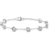 image:imageRossSimons 220 ct tw BezelSet CZ Station Bracelet in Sterling SilverCubic Zirconia