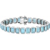 image:imageRossSimons 2500 ct tw BezelSet Aquamarine Bracelet in Sterling Silveraquamarine
