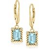 image:imageRossSimons 260 ct tw Sky Blue Topaz Drop Earrings With White Topaz in 18kt Gold Over Sterling
