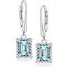 image:imageRossSimons 260 ct tw Sky Blue Topaz Drop Earrings With White Topaz in Sterling Silver