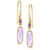 image:imageRossSimons 288 ct tw Amethyst Drop Earrings in 18kt Gold Over Sterling