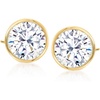 image:imageRossSimons 300 ct tw BezelSet CZ Stud Earrings in 14kt Yellow Gold