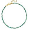 image:imageRossSimons 335mm Turquoise Bead Anklet in 18kt Gold Over Sterling 9 inches