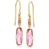 image:imageRossSimons 350 ct tw Pink Topaz Drop Earrings in 18kt Gold Over Sterling