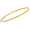 image:imageRossSimons 3mm 18kt Gold Over Sterling RopeChain Braceletno gemstone