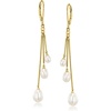 image:imageRossSimons 465mm Cultured Pearl Drop Earrings in 18kt Gold Over Sterling