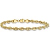 image:imageRossSimons 4mm 14kt Yellow Gold RopeChain Braceletno gemstone