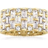 image:imageRossSimons 655 ct tw Baguette and Round CZ Eternity Band in 18kt Gold Over SterlingCubic Zirconia