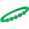 image:imageRossSimons 68mm Jade Bead and 25 ct tw Diamond Stretch Bracelet With Sterling SilverJade