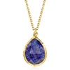 image:imageRossSimons 750 Carat BezelSet Sapphire Necklace in 18kt Gold Over Sterling 18 inches
