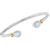 image:imageRossSimons Charles Garnier LOpal LabGrown Opal Cuff Bracelet With 20 ct tw Czs in Sterling Silver and 18kt Gold Over Sterling 75 inches