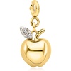 image:imageRossSimons Diamond Apple Charm in 18kt Gold Over Sterling
