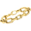 image:imageRossSimons Italian 14kt Yellow Gold Alternating Paper Clip Link Braceletno gemstone